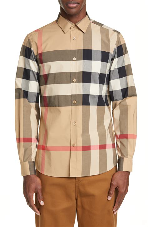 fake burberry button up shirt|burberry check button up shirt.